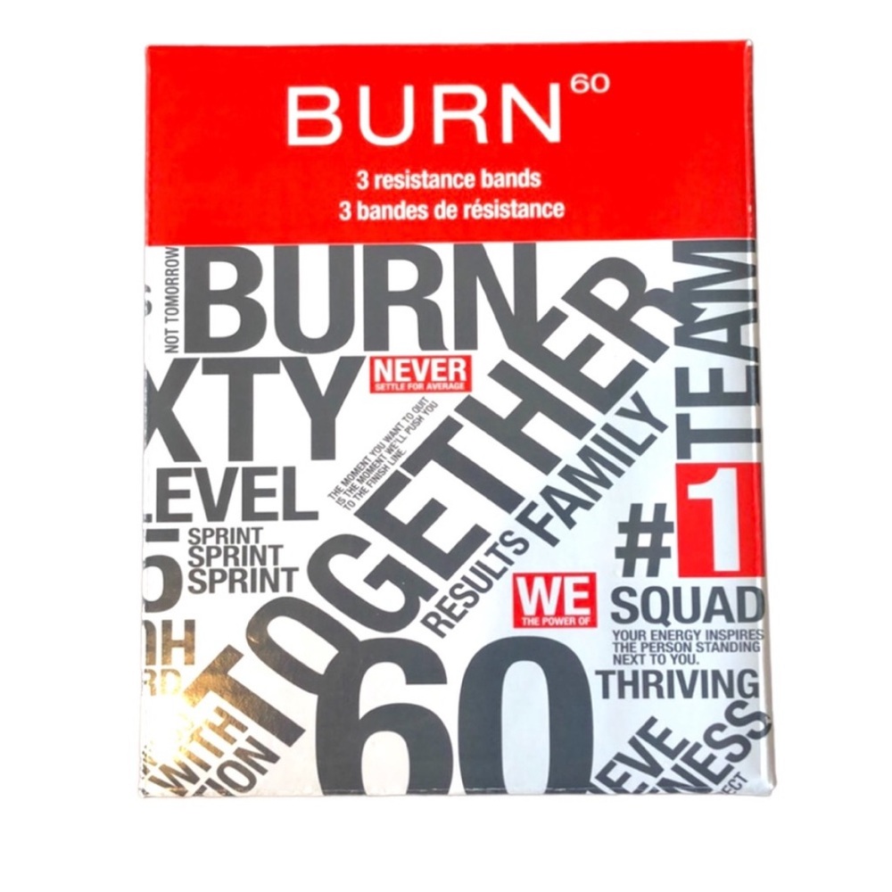 Burn 60 Resistance Bands Set of 3 (NWT)